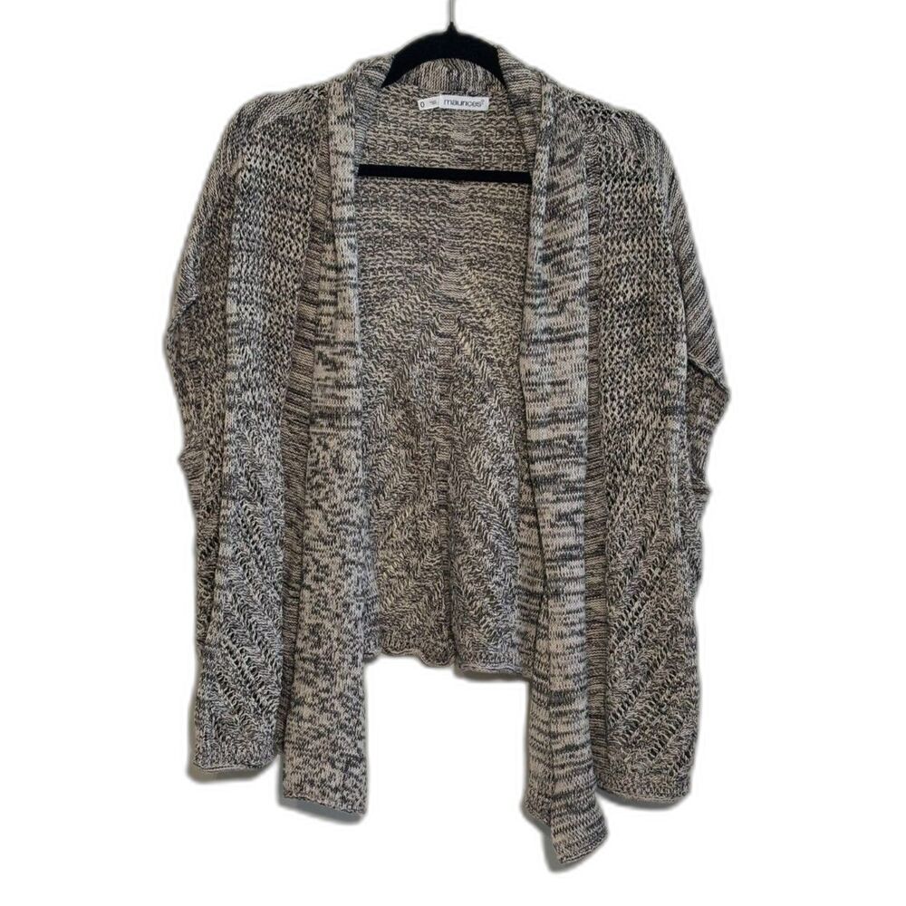 Maurices Plus Size Marled Open Front Cardigan Size 0